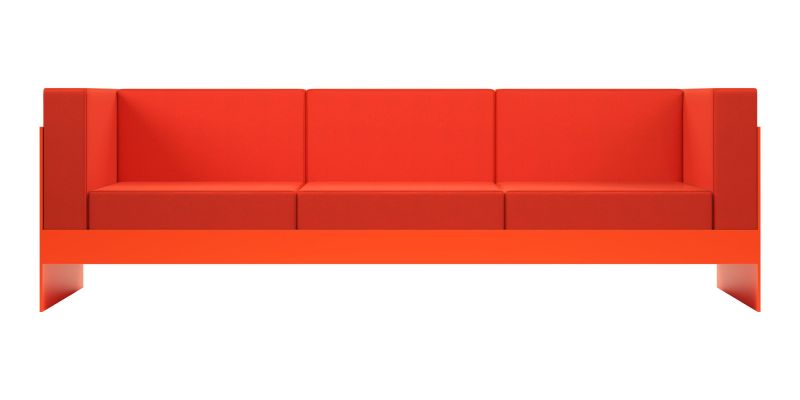 Orangefarbenes "Standard Sofa" von New Tendency. Modernes Design Sofa für Wohnzimmer und Büro.